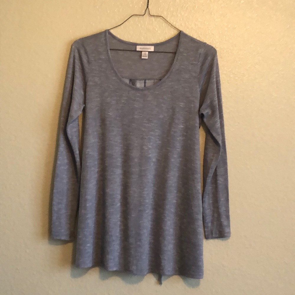 Motherhood Maternity Gray & Plaid Blouse size M - Picture 1 of 7